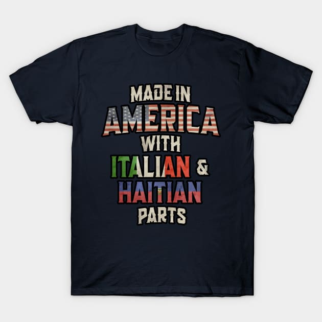 Italian And Haitian Made In America Mix Heritage Vintage T-Shirt by Just Rep It!!